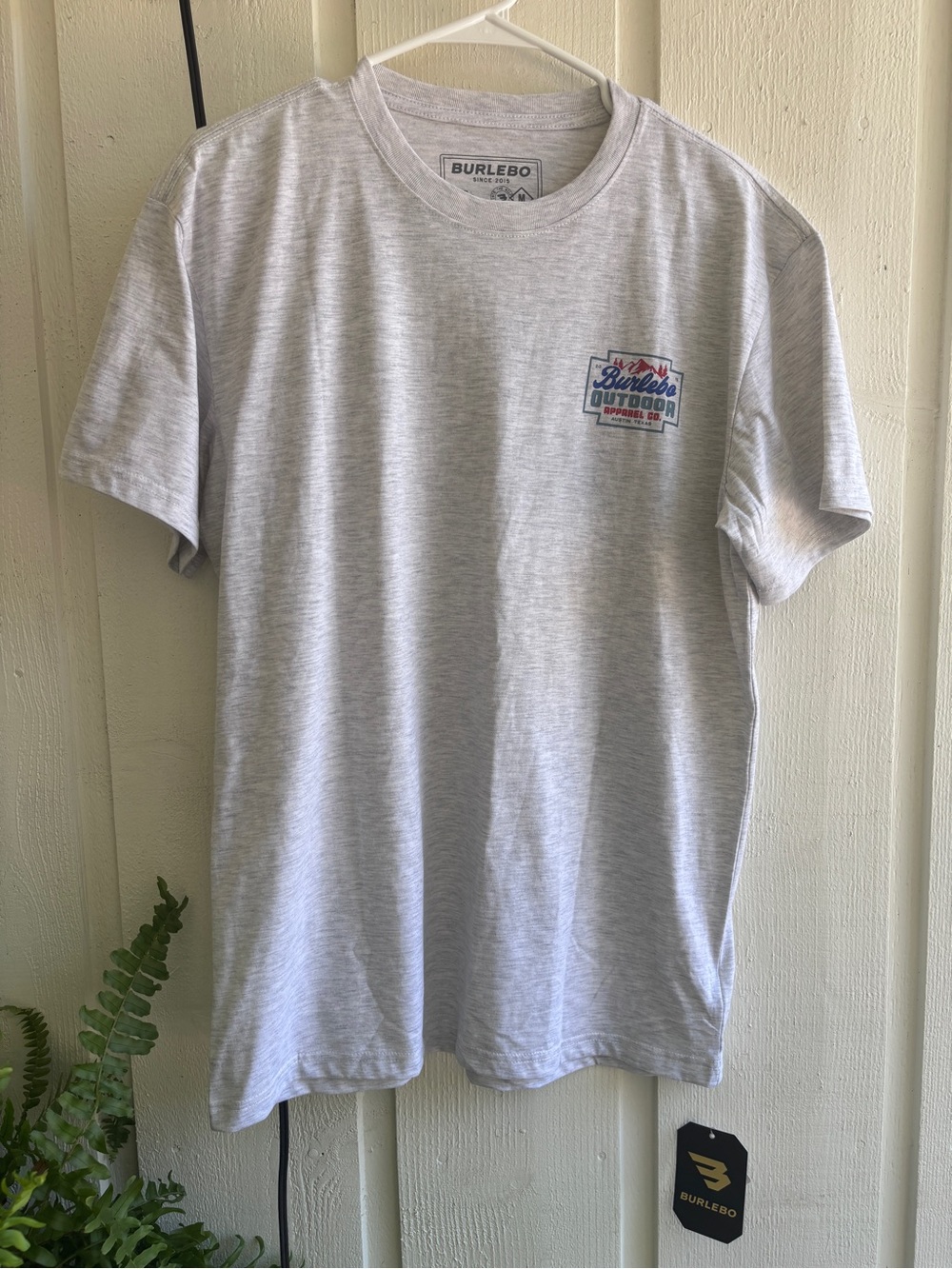 BURLEBO Light Heather Gray Short Sleeve Logo Tee